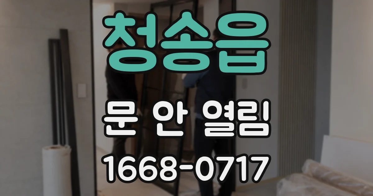 청송읍 문 안 열림