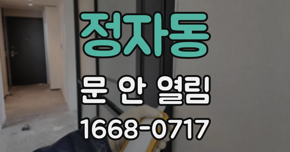 정자동 문 안 열림
