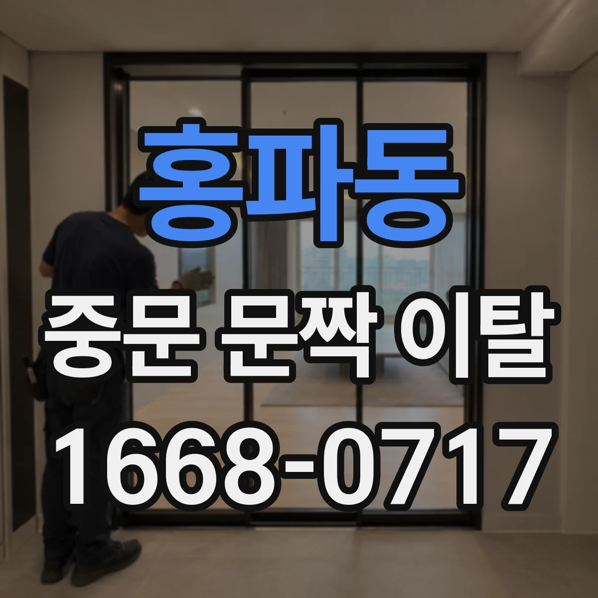 홍파동 중문 문짝 이탈