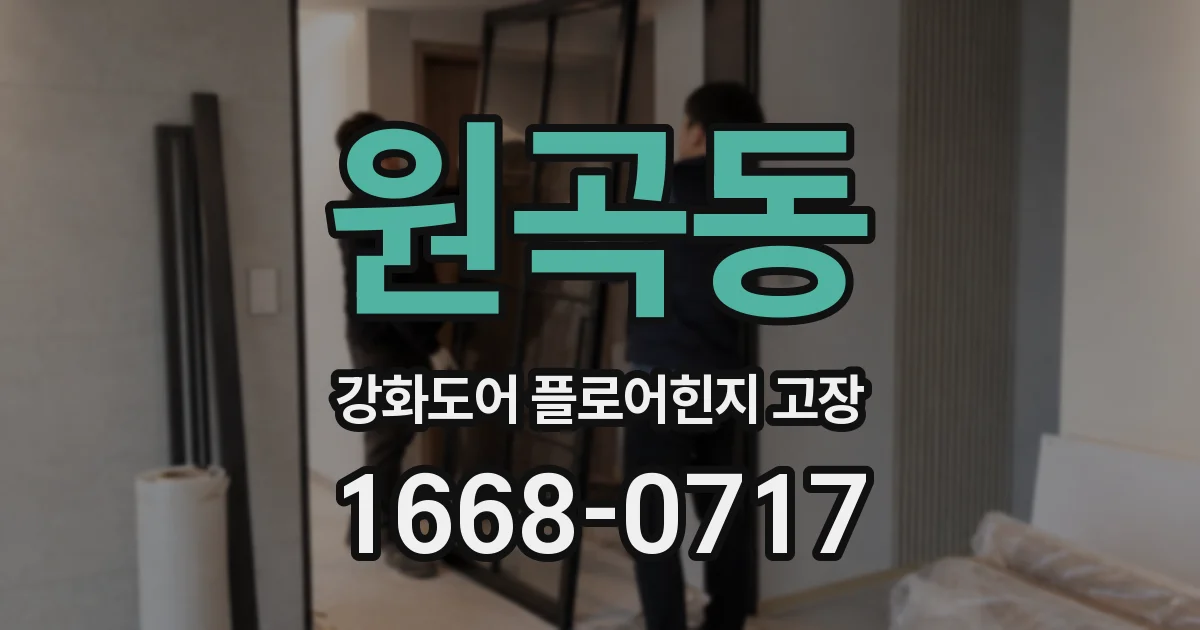 원곡동 강화도어 플로어힌지 고장