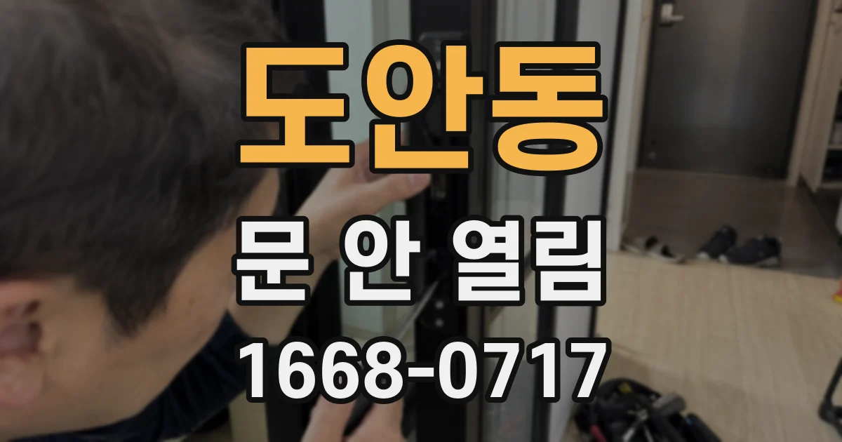도안동 문 안 열림