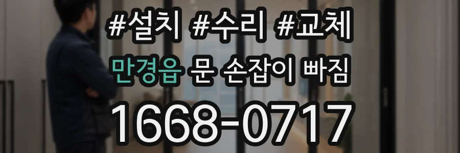 만경읍 문 손잡이 빠짐