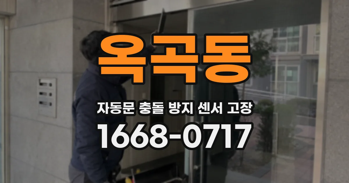 옥곡동 자동문 충돌 방지 센서 고장