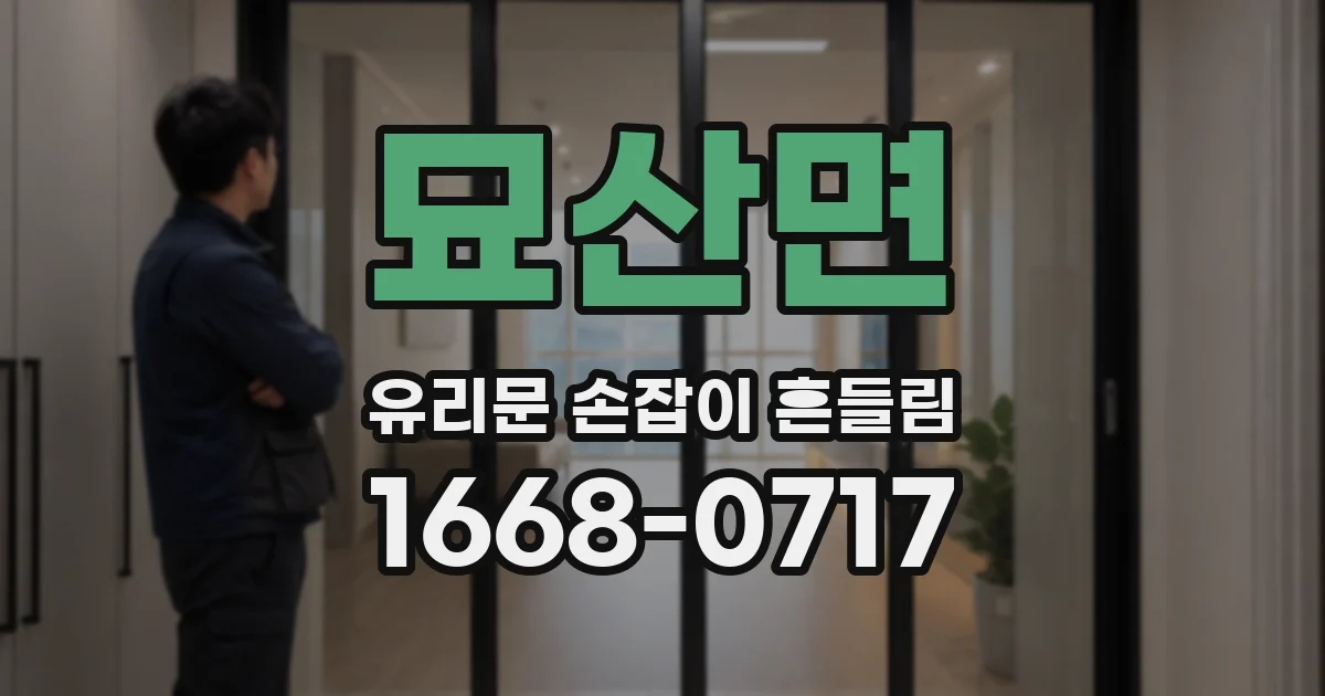 묘산면 유리문 손잡이 흔들림