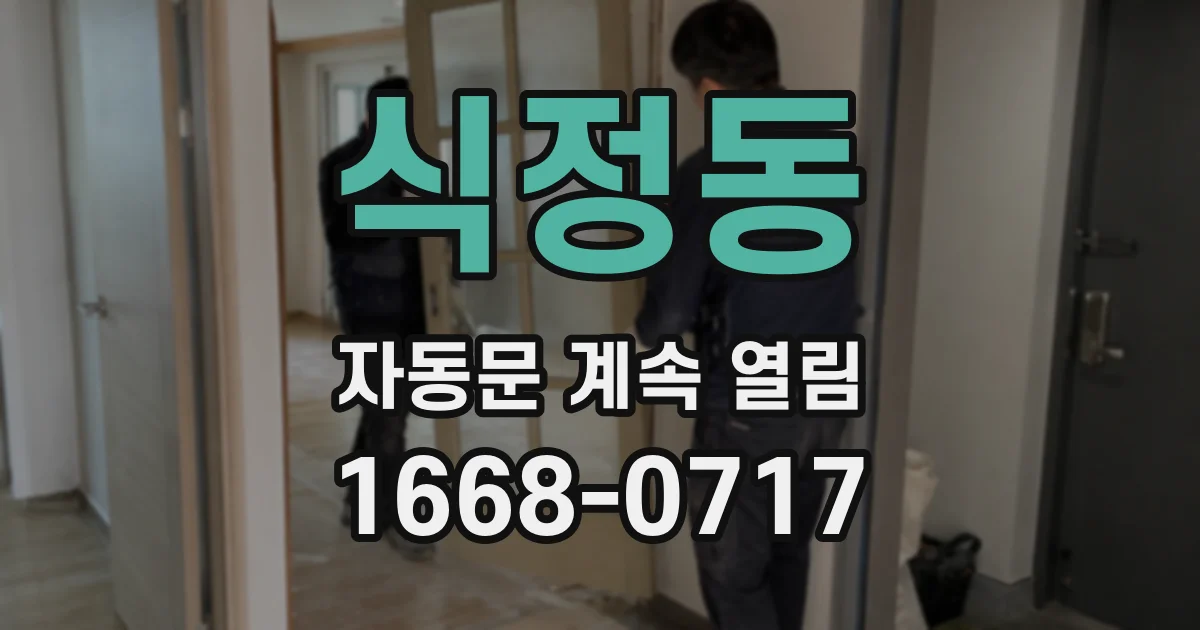 식정동 자동문 계속 열림