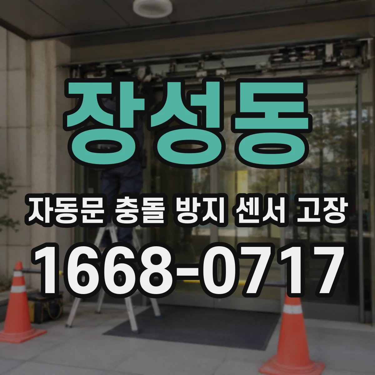 장성동 자동문 충돌 방지 센서 고장
