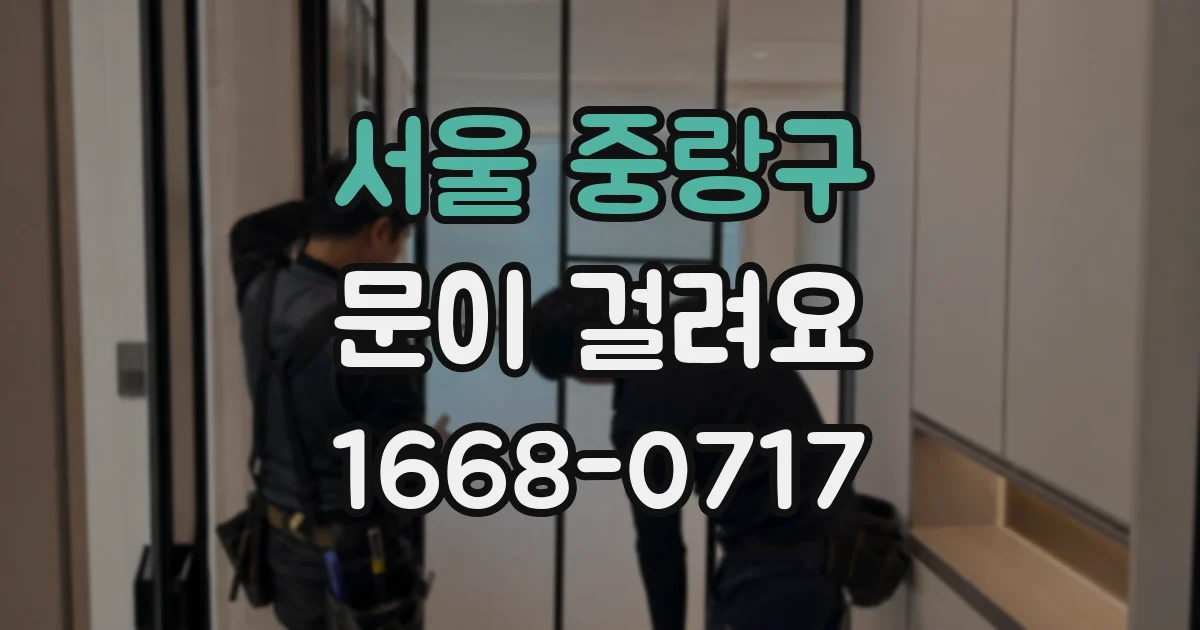 서울 중랑구 문이 걸려요
