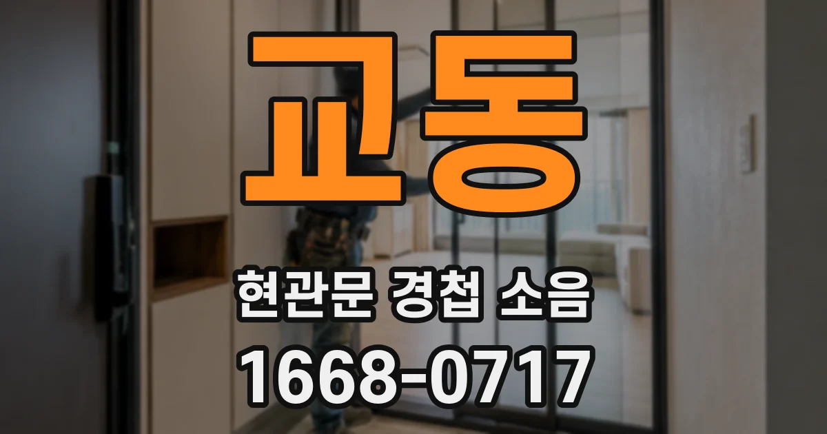 교동 현관문 경첩 소음
