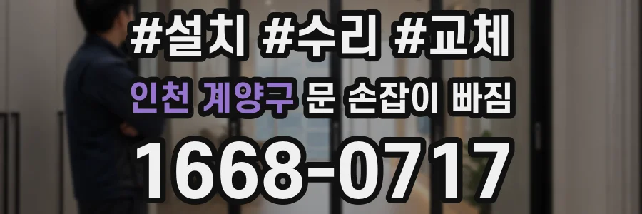 인천 계양구 문 손잡이 빠짐