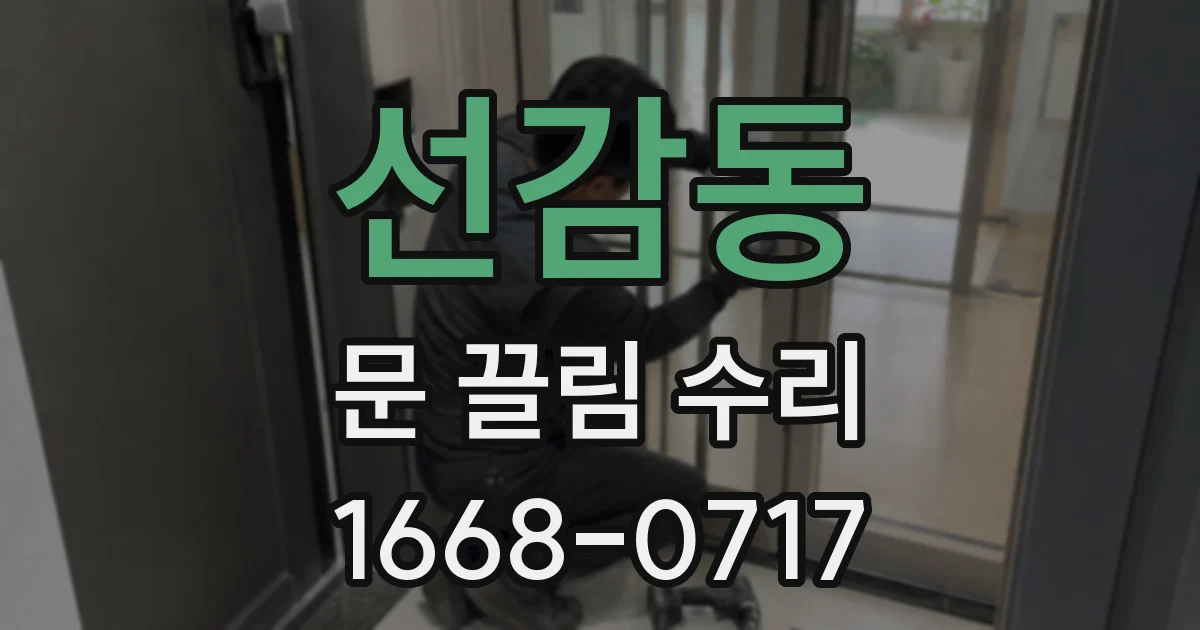 선감동 문 끌림 수리