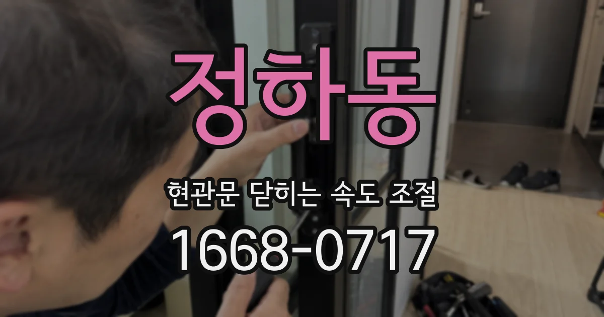 정하동 현관문 닫히는 속도 조절