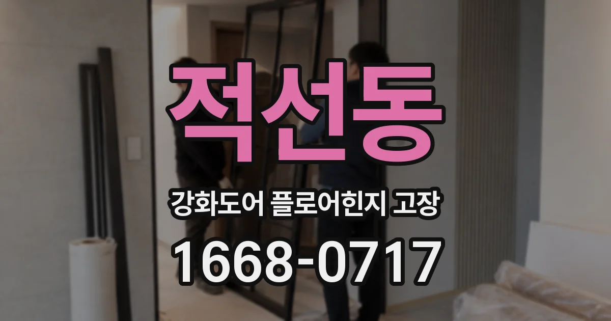 적선동 강화도어 플로어힌지 고장