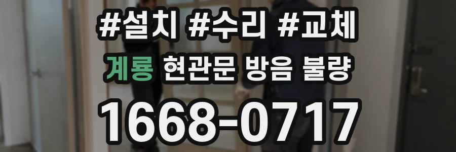 계룡 현관문 방음 불량