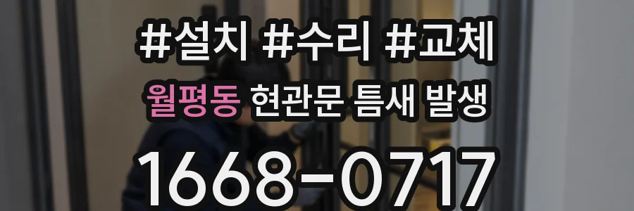 월평동 현관문 틈새 발생