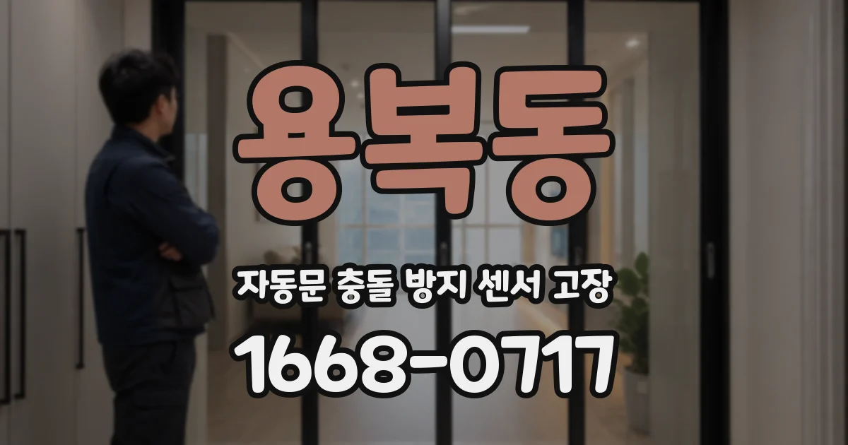 용복동 자동문 충돌 방지 센서 고장