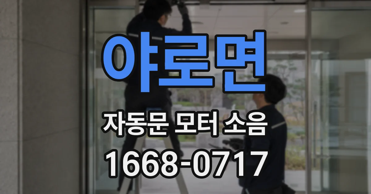 야로면 자동문 모터 소음