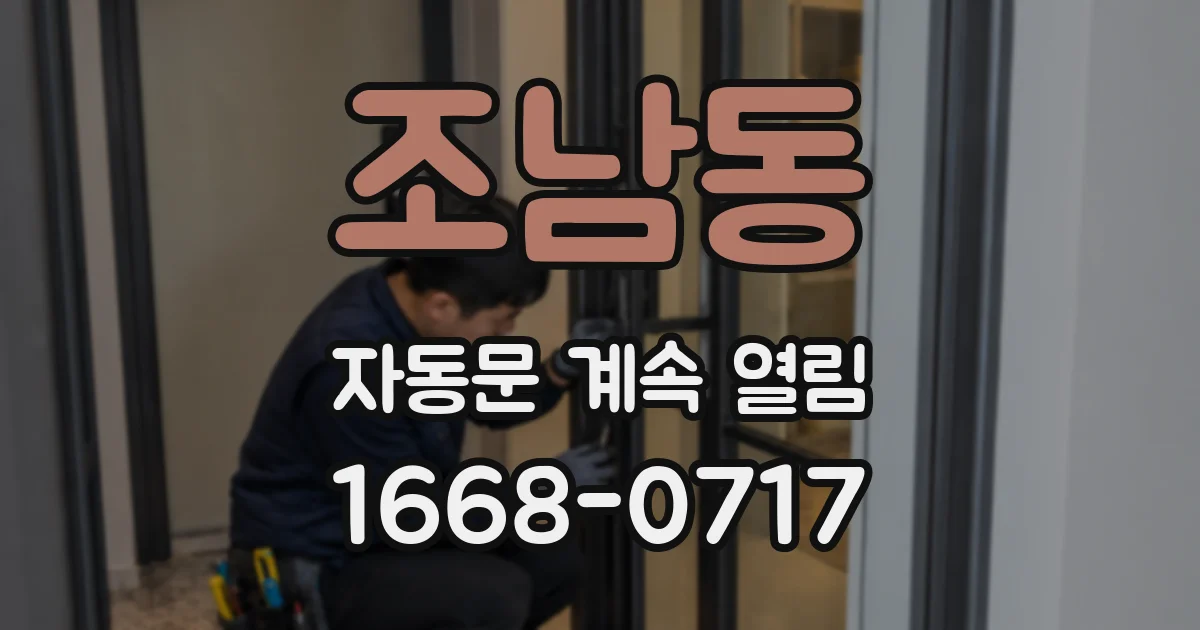 조남동 자동문 계속 열림