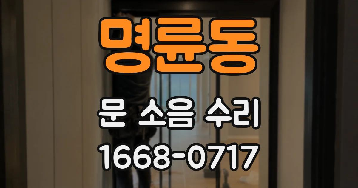 명륜동 문 소음 수리