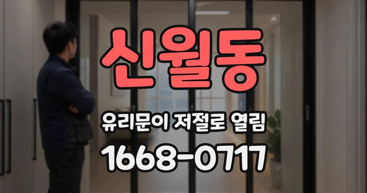 신월동 유리문이 저절로 열림