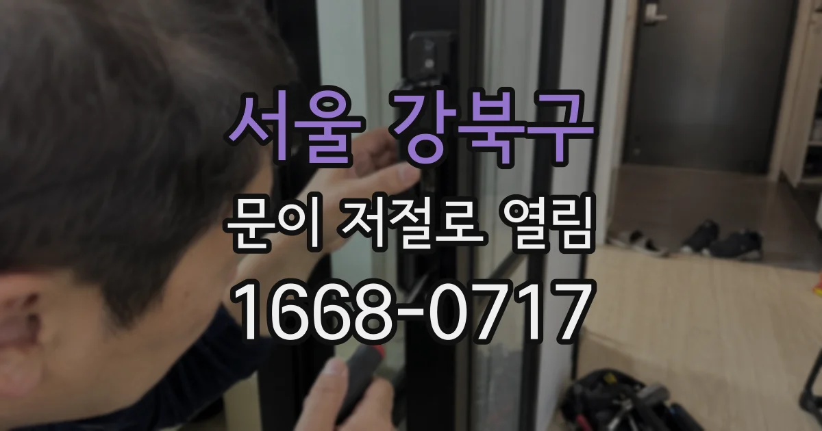서울 강북구 문이 저절로 열림