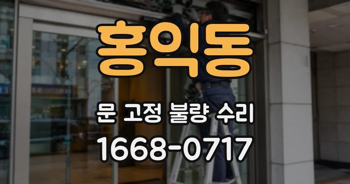홍익동 문 고정 불량 수리