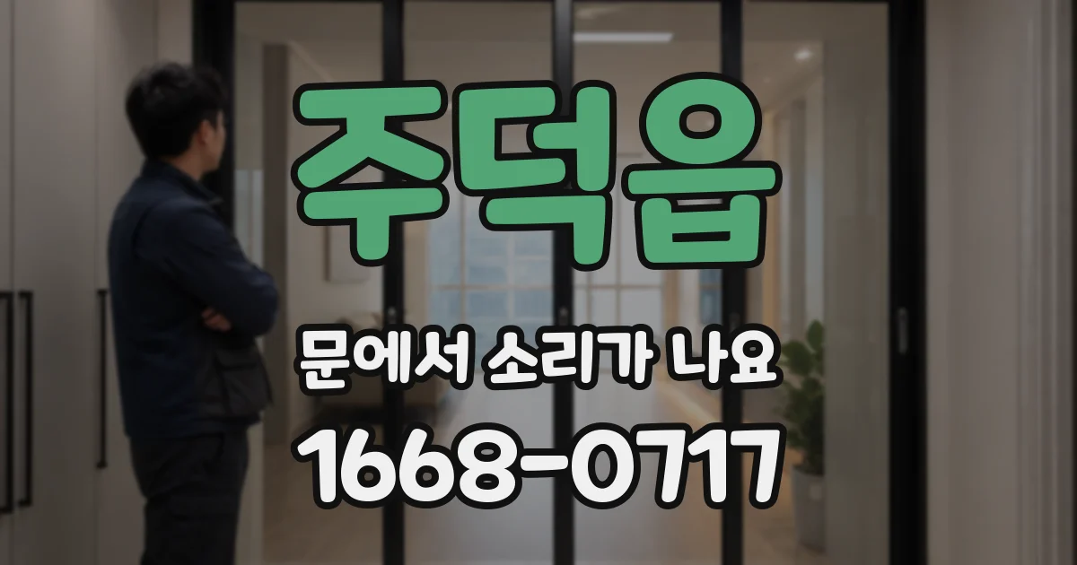주덕읍 문에서 소리가 나요
