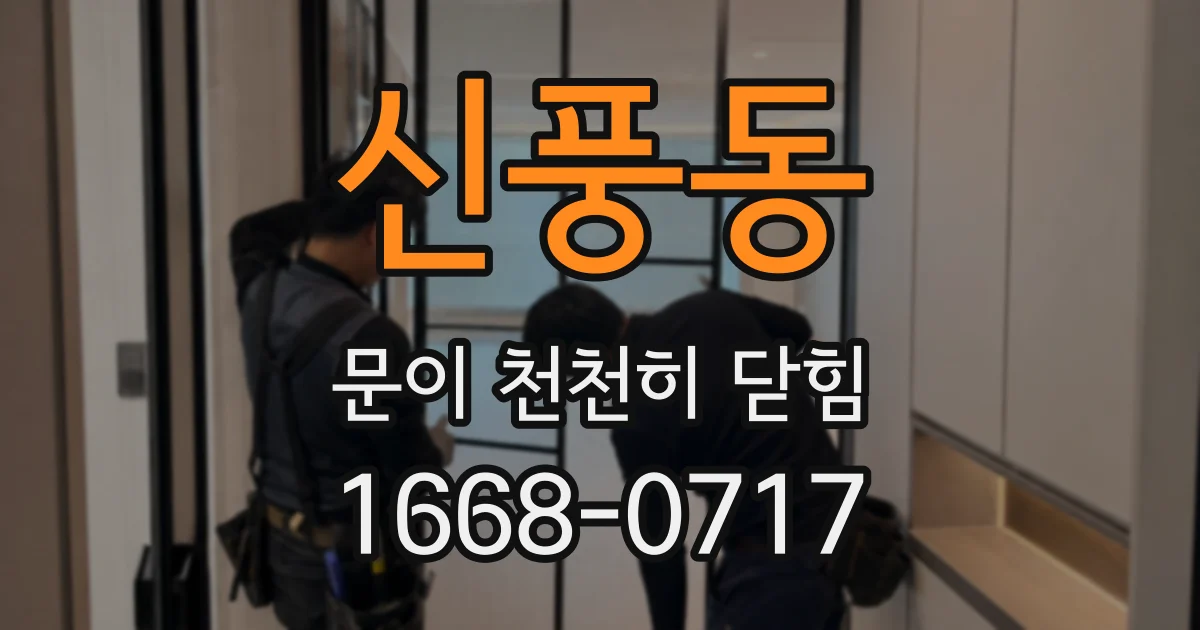 신풍동 문이 천천히 닫힘