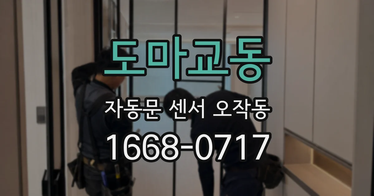 도마교동 자동문 센서 오작동