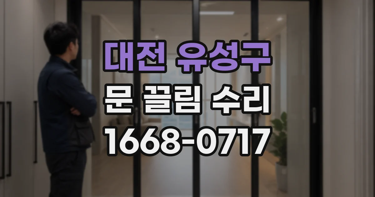 대전 유성구 문 끌림 수리