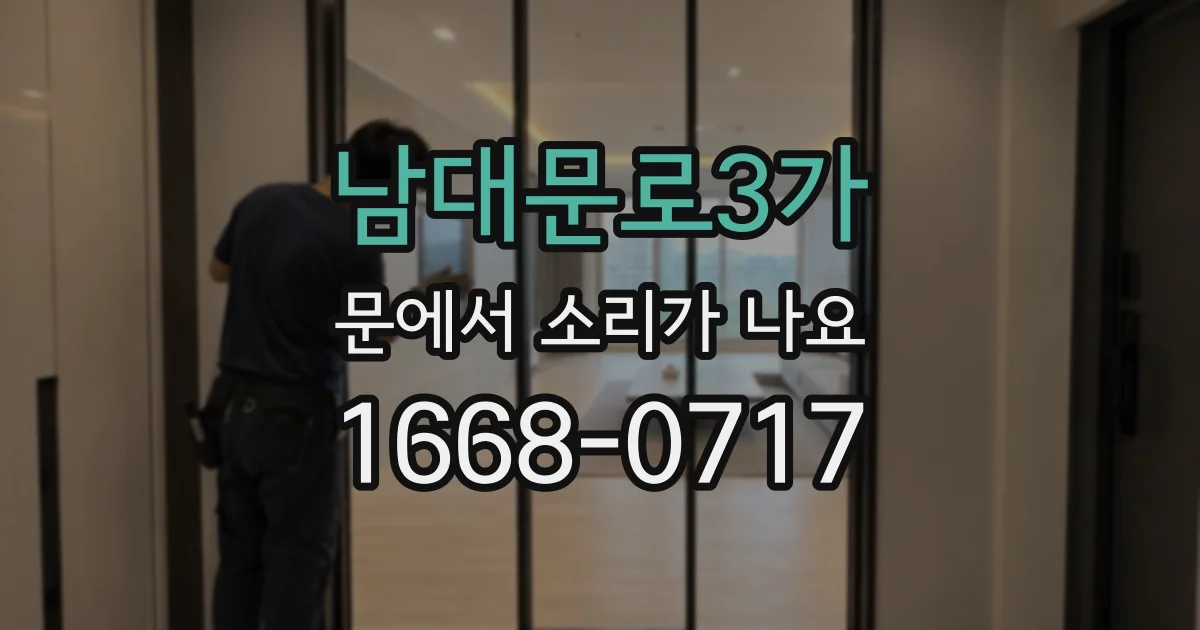 남대문로3가 문에서 소리가 나요