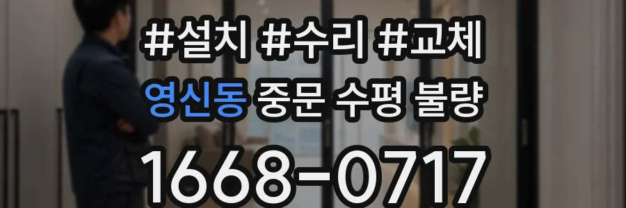 영신동 중문 수평 불량