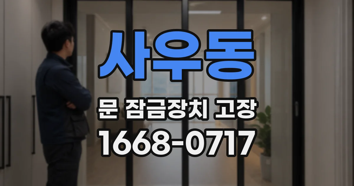 사우동 문 잠금장치 고장