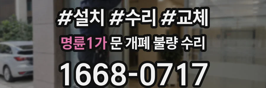 명륜1가 문 개폐 불량 수리