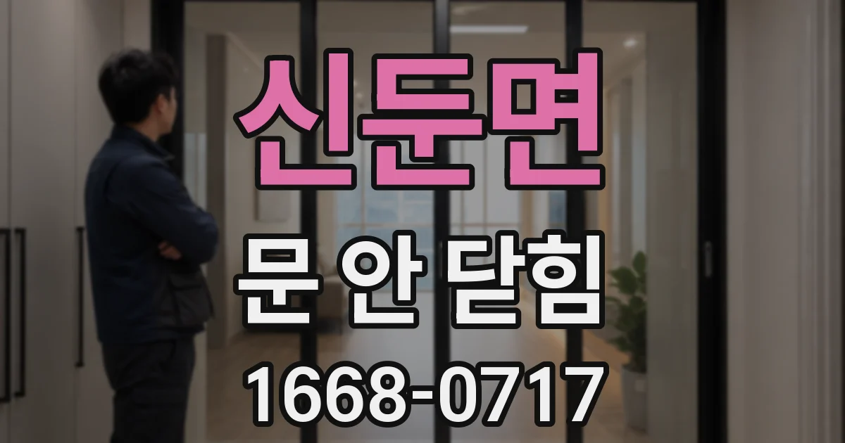 신둔면 문 안 닫힘