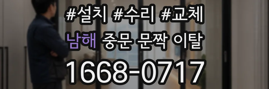 남해 중문 문짝 이탈