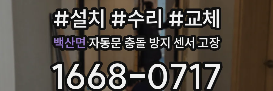 백산면 자동문 충돌 방지 센서 고장