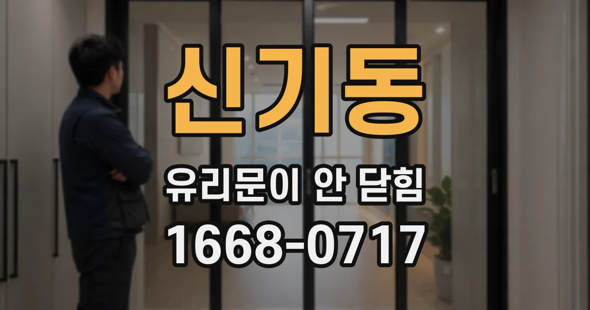 신기동 유리문이 안 닫힘