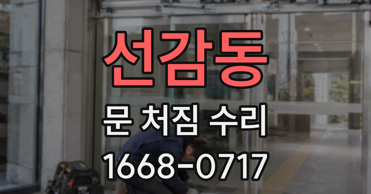 선감동 문 처짐 수리