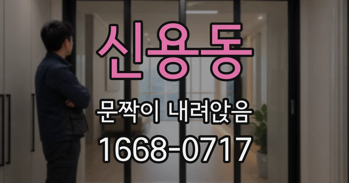 신용동 문짝이 내려앉음