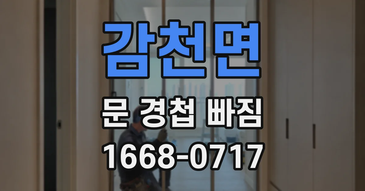 감천면 문 경첩 빠짐