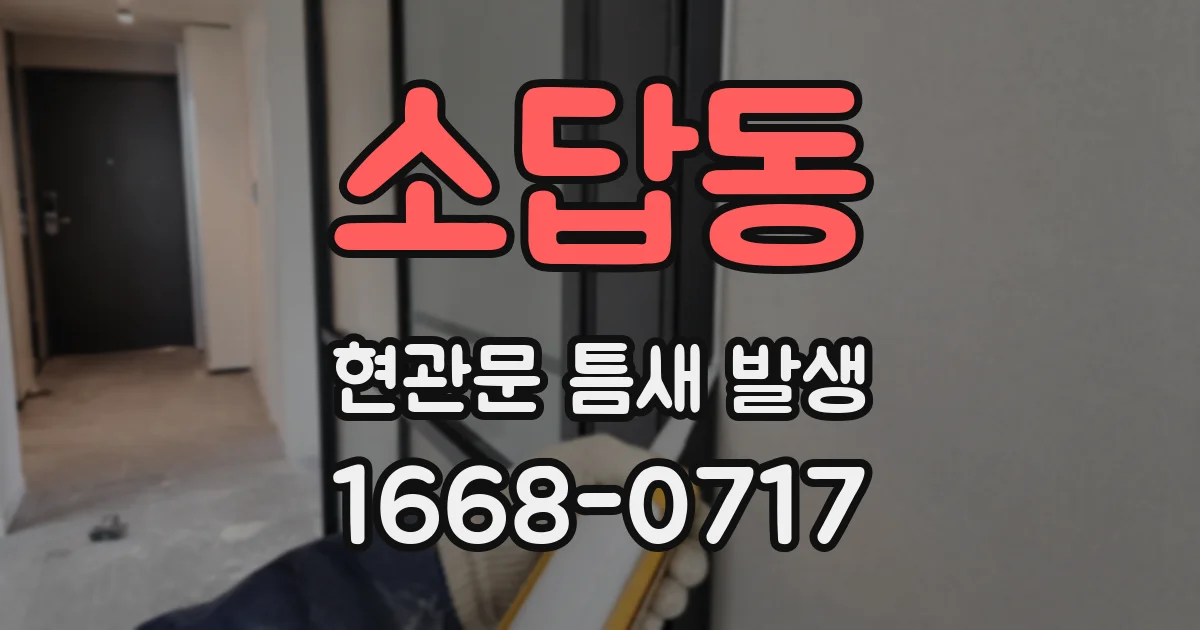 소답동 현관문 틈새 발생