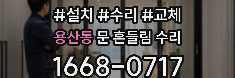 용산동 문 흔들림 수리