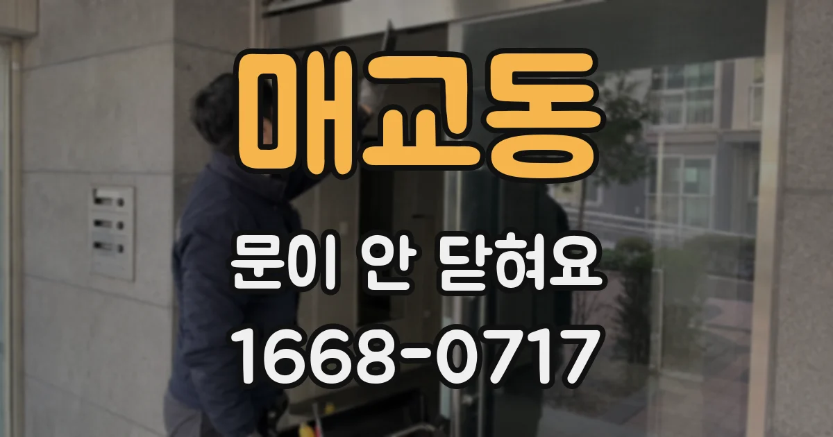 매교동 문이 안 닫혀요