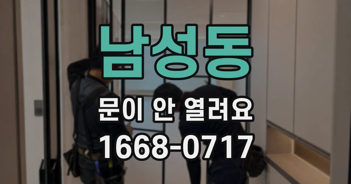 남성동 문이 안 열려요
