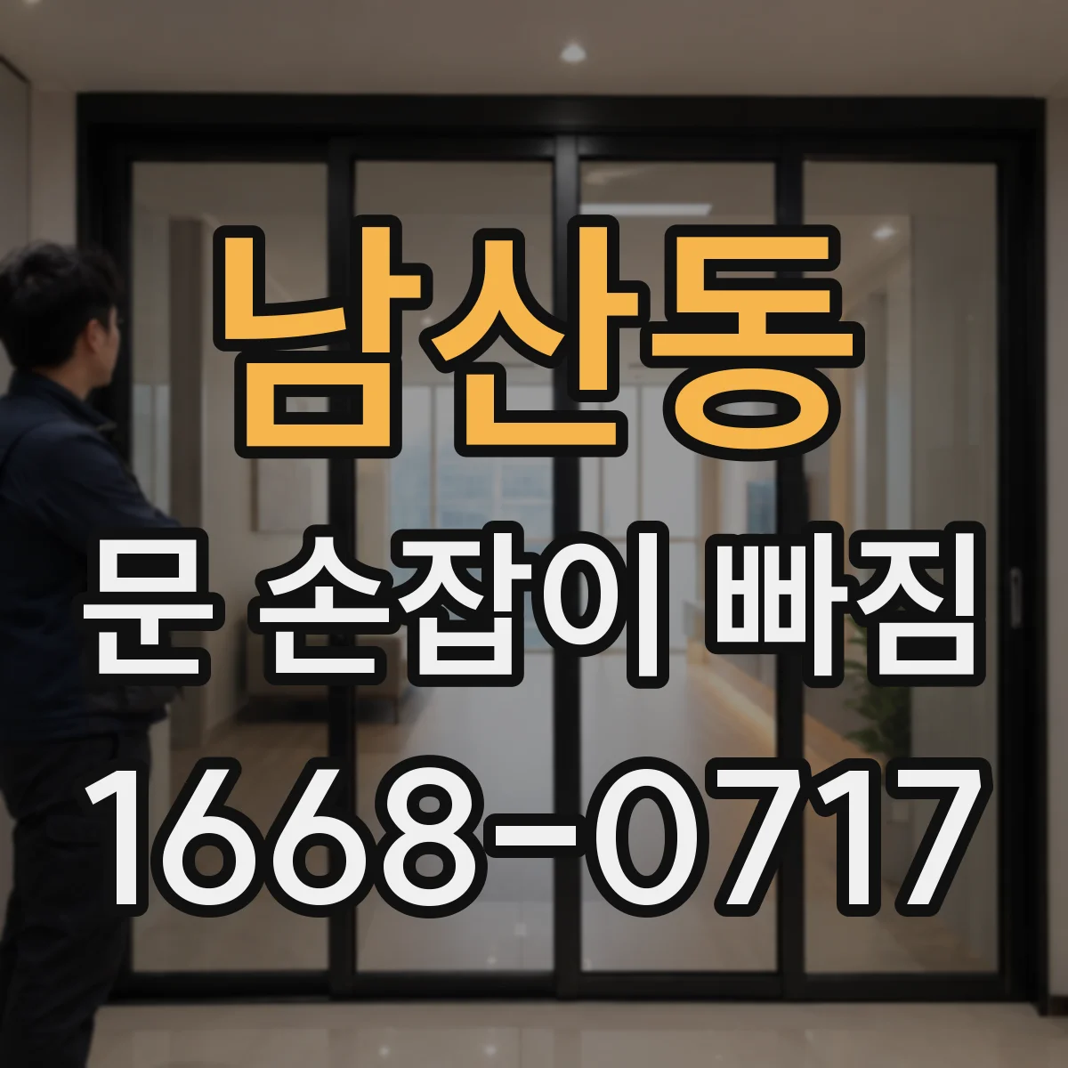 남산동 문 손잡이 빠짐