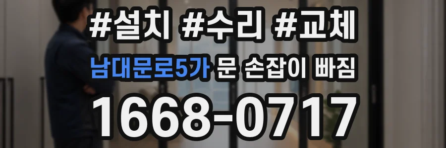 남대문로5가 문 손잡이 빠짐
