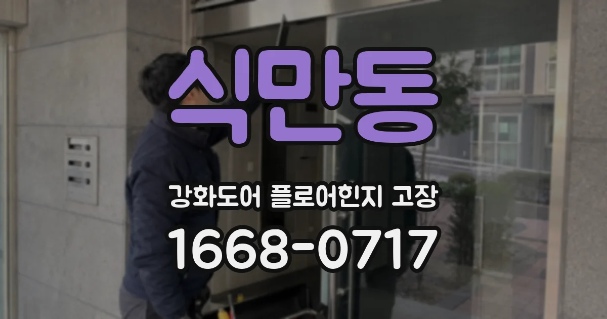 식만동 강화도어 플로어힌지 고장