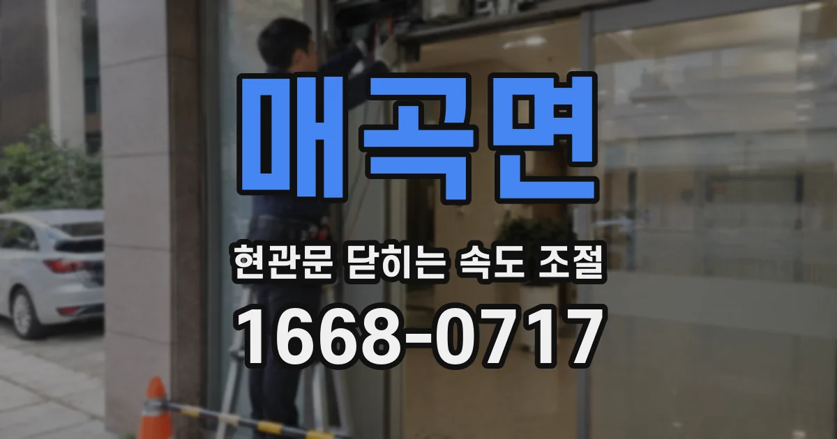 매곡면 현관문 닫히는 속도 조절
