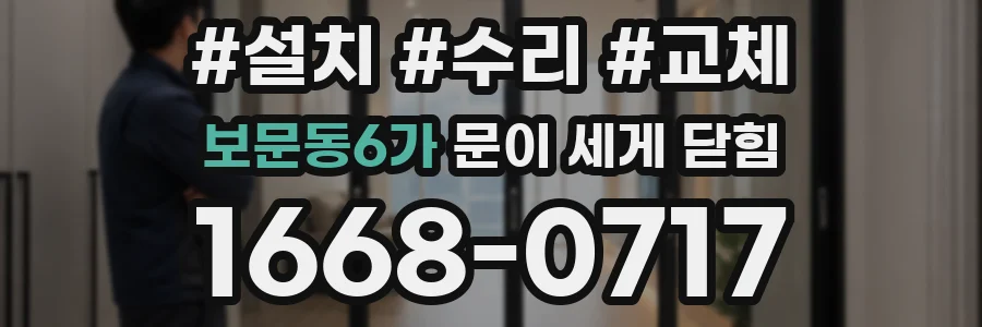 보문동6가 문이 세게 닫힘