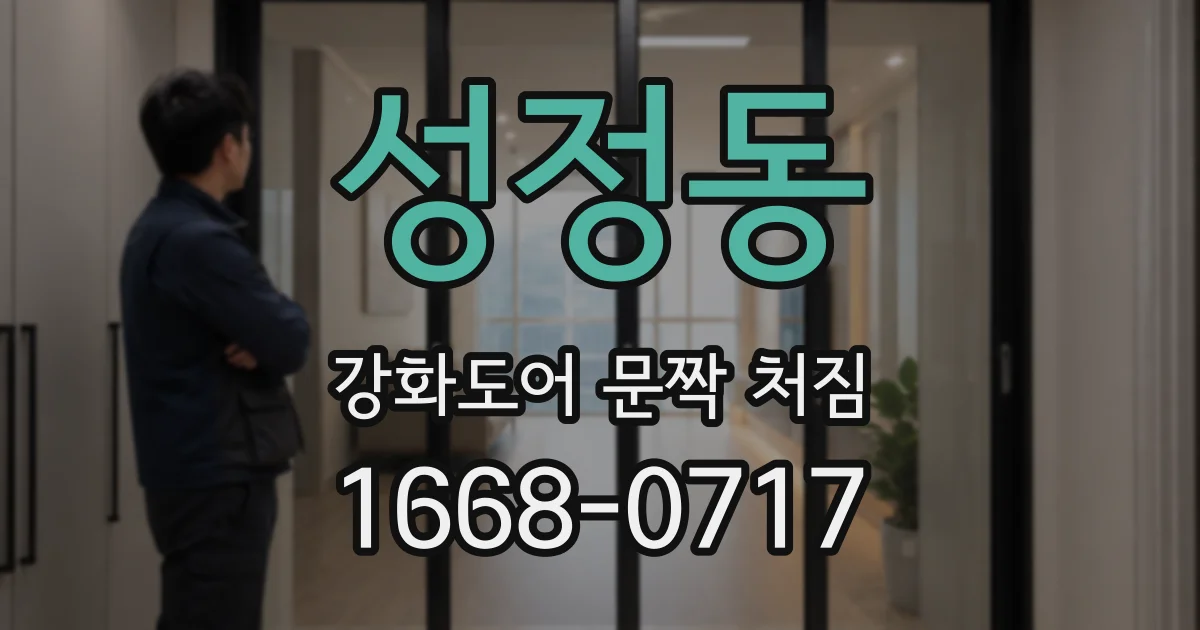 성정동 강화도어 문짝 처짐